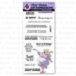 Art Impressions BE HAPPY Clear Stamps Laugh Lines 5279