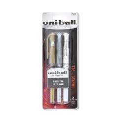 Uni-Ball Signo GOLD WHITE SILVER GEL PEN Set 1919997