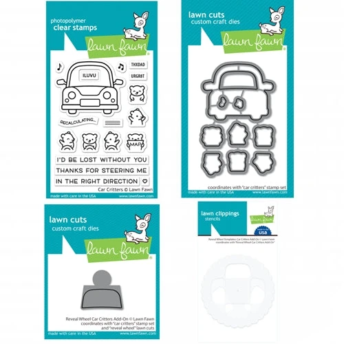 Lawn Fawn Set Car Critters Clear Stamps Dies And Templates 3 Lawn Fawn Set Car Critters Clear Stamps Dies And Templates