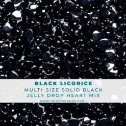 Trinity Stamps Black Licorice Jelly Drop Heart Mix Embellishment Box Esb-153