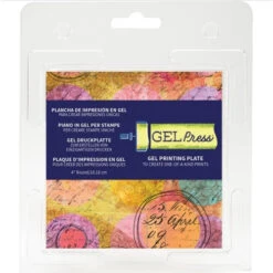 Gel Press 4 X 4 ROUND REUSABLE GEL PRINTING PLATE 108064
