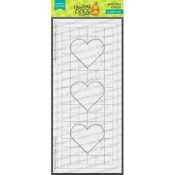 Newton's Nook Designs Slimline Masking Hearts Stencils Nn2101t01*