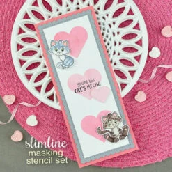 Newton's Nook Designs Slimline Masking Hearts Stencils Nn2101t01* -Simon Says Stamp 1 488784 FS ALT3