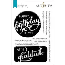 Altenew Modern Greetings Clear Stamps Alt4830*