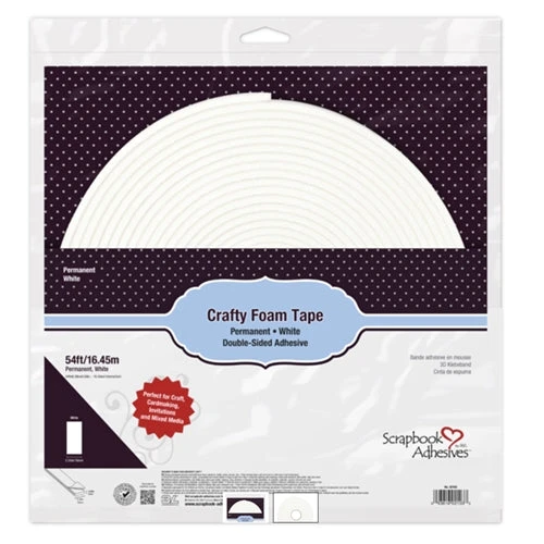 Scrapbook Adhesives WHITE Crafty Foam Tape 54 Feet 02103* 3 Scrapbook Adhesives WHITE Crafty Foam Tape 54 Feet 02103*