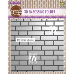 Nellie's Choice BRICK WALL 3D Embossing Folder Nef3d023*