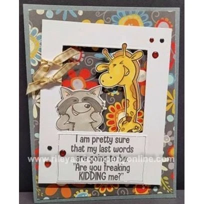 Riley And Company Funny Bones Giggling Giraffe Cling Rubber Stamp Rly-330 4 Riley And Company Funny Bones Giggling Giraffe Cling Rubber Stamp Rly-330 - Image 2