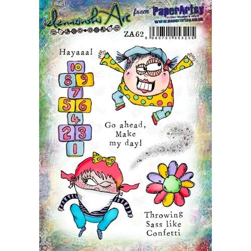 Paper Artsy ZINSKI ART 62 Cling Stamps Za62* 3 Paper Artsy ZINSKI ART 62 Cling Stamps Za62*