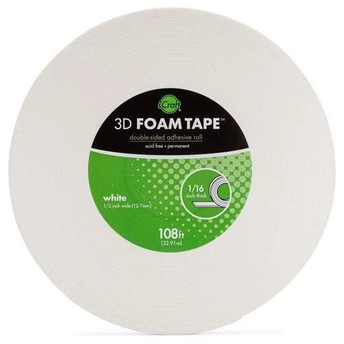 Therm O Web WHITE 3D FOAM TAPE JUMBO ROLL ICraft 5607 3 Therm O Web WHITE 3D FOAM TAPE JUMBO ROLL ICraft 5607