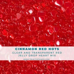 Trinity Stamps Cinnamon Red Hots Jelly Drop Hearts Embellishment Bag 102945
