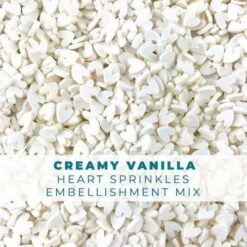 Trinity Stamps Creamy Vanilla Heart Sprinkle Embellishment Box 454150
