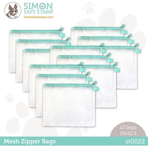 Simon Says Stamp Classic Color Mesh Zipper Bags 12 Pack 3 Simon Says Stamp Classic Color Mesh Zipper Bags 12 Pack