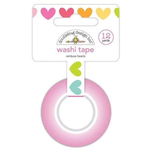 Doodlebug RAINBOW HEARTS Washi Tape 7246 3 Doodlebug RAINBOW HEARTS Washi Tape 7246