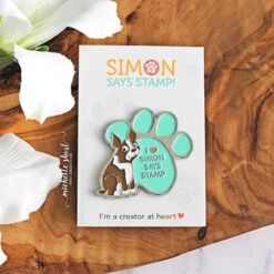 Simon Says Stamp I LOVE SIMON Enamel Pin St0012 -Simon Says Stamp 1 510892 FS alt00