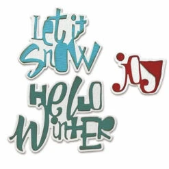 *Tim Holtz Sizzix FESTIVE WORDS Thinlits Dies 665575 -Simon Says Stamp 1 512257 FS alt2