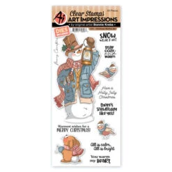 Art Impressions CHRISTMAS SLIMLINE Clear Stamps And Dies 5461