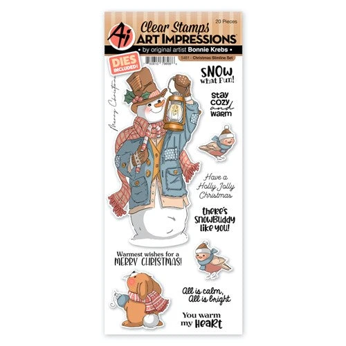 Art Impressions CHRISTMAS SLIMLINE Clear Stamps And Dies 5461 3 Art Impressions CHRISTMAS SLIMLINE Clear Stamps And Dies 5461