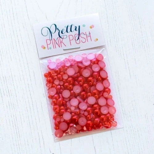 Pretty Pink Posh Cherry Red Pearls 3 Pretty Pink Posh Cherry Red Pearls