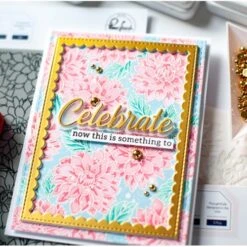 PinkFresh Studio DARLING DAHLIAS Cling Stamp 135421* -Simon Says Stamp 1 517791 FS alt06