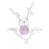Purple Onion Designs Ollie Unmounted Cling Stamp Pod4062*