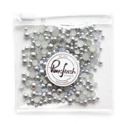 Pinkfresh Studio Matte Silver Metallic Pearl Beads Pf085es