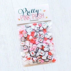 Pretty Pink Posh Love Letters Clay Embellishments*