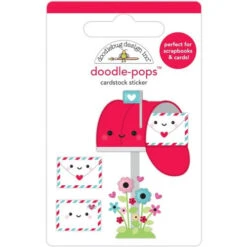 Doodlebug SENDING LOVE Doodle Pops 3D Stickers 7560