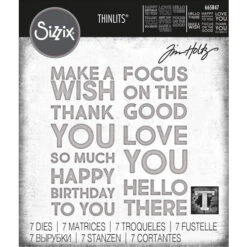 *Tim Holtz Sizzix BOLD TEXT 1 Thinlits Dies 665847