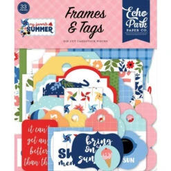 Echo Park MY FAVORITE SUMMER Ephemera Frames And Tags Mys273025*