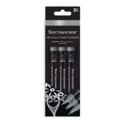 Spectrum Noir Quicksilver Metallic Paint Marker Set Of 3 Sn-mtpm-sil3*
