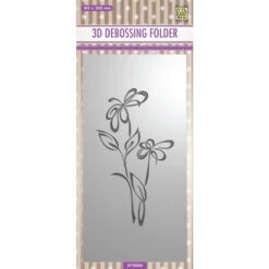 Nellie's Choice FLOWER 3D Debossing Folder Slimline Nef3d040