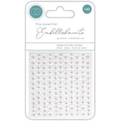 Craft Consortium Essential Elements Dew Drops Adhesive Embellishments Cedrop001