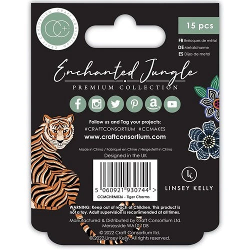 Craft Consortium Enchanted Jungle Tiger Metal Charms Ccmchrm036* 5 Craft Consortium Enchanted Jungle Tiger Metal Charms Ccmchrm036* - Image 3