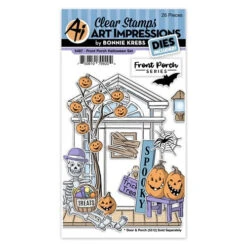 Art Impressions HALLOWEEN Front Porch Stamp And Die Set 5487