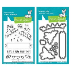 Lawn Fawn Set Fangtastic Friends Add-On Clear Stamps And Dies