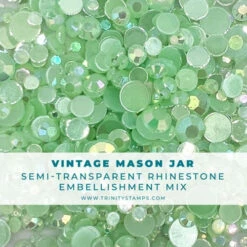 Trinity Stamps VINTAGE MASON JAR Embellishment Box Tsb-321*