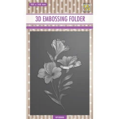 Nellie's Choice ORCHID Rectangle 3D Embossing Folder Nef3d059