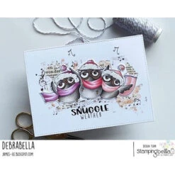 Stamping Bella THREE OWLS CAROLING Cling Stamp Eb1185* -Simon Says Stamp 1 546287 FS alt2