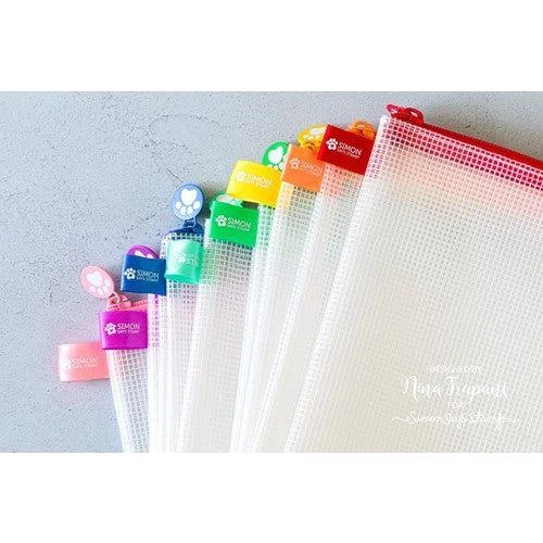 Simon Says Stamp Mesh Zipper Bags Rainbow Set 4 Simon Says Stamp Mesh Zipper Bags Rainbow Set - Image 2