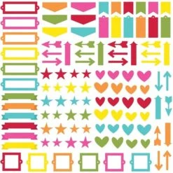 Simple Stories COLOR VIBE BRIGHTS Chipboard Bits And Pieces 19010* 5 Simple Stories COLOR VIBE BRIGHTS Chipboard Bits And Pieces 19010* -Simon Says Stamp 1 548449 FS alt0