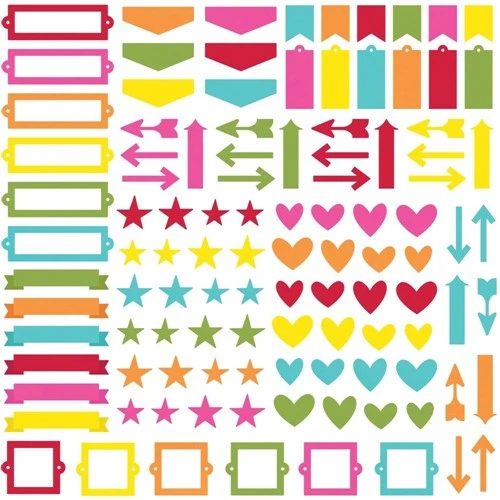 Simple Stories COLOR VIBE BRIGHTS Chipboard Bits And Pieces 19010* 4 Simple Stories COLOR VIBE BRIGHTS Chipboard Bits And Pieces 19010* - Image 2