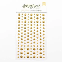 Honey Bee Gold Glimmer Enamel Stickers Hbes-009