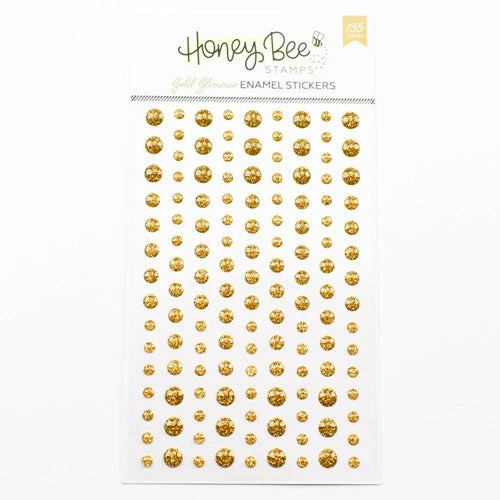 Honey Bee Gold Glimmer Enamel Stickers Hbes-009 3 Honey Bee Gold Glimmer Enamel Stickers Hbes-009