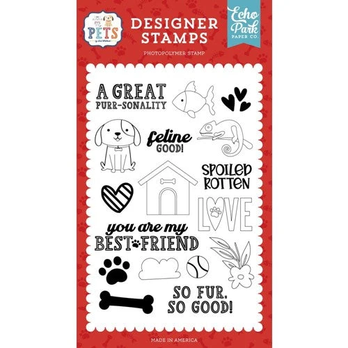 Echo Park SPOILED ROTTEN Clear Stamps Pet293040* 3 Echo Park SPOILED ROTTEN Clear Stamps Pet293040*