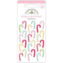 Doodlebug CANDY CANE LANE Enamel Shape Sprinkles 7905