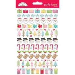 Doodlebug CANDY CANE LANE PUFFY ICONS Stickers 7916