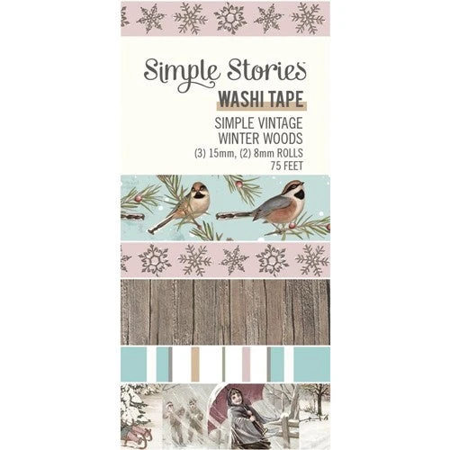 Simple Stories Vintage Winter Woods Washi Tape 19131* 4 Simple Stories Vintage Winter Woods Washi Tape 19131* - Image 2