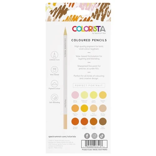 Crafter's Companion Colorista Perfect Portrait Coloured Pencils Sncol-colp-per12 6 Crafter's Companion Colorista Perfect Portrait Coloured Pencils Sncol-colp-per12 - Image 4