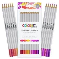 Crafter's Companion Colorista Floral Sensation Coloured Pencils Sncol-colp-flo12
