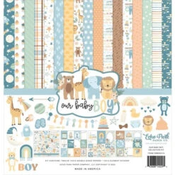 Echo Park Our Baby Boy 12 X 12 Collection Kit Obb302016*